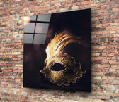Prom Mask Glass Wall Art.