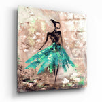 Female (Green) Glass Wall Art.