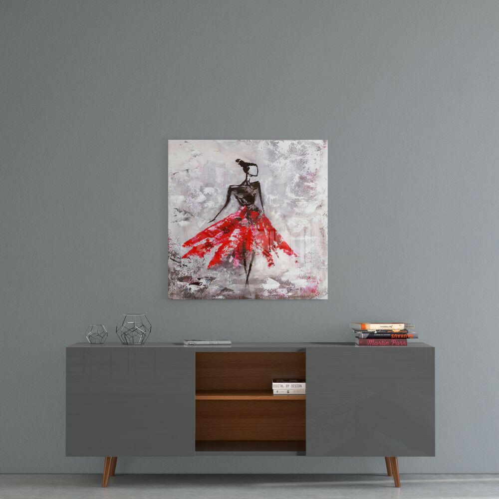 Female (Red) Glass Wall Art.