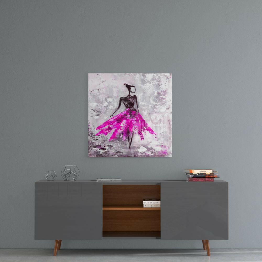 Woman (Pink) Glass Wall Art.