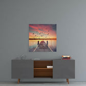 Red Dock Glass Wall Art.