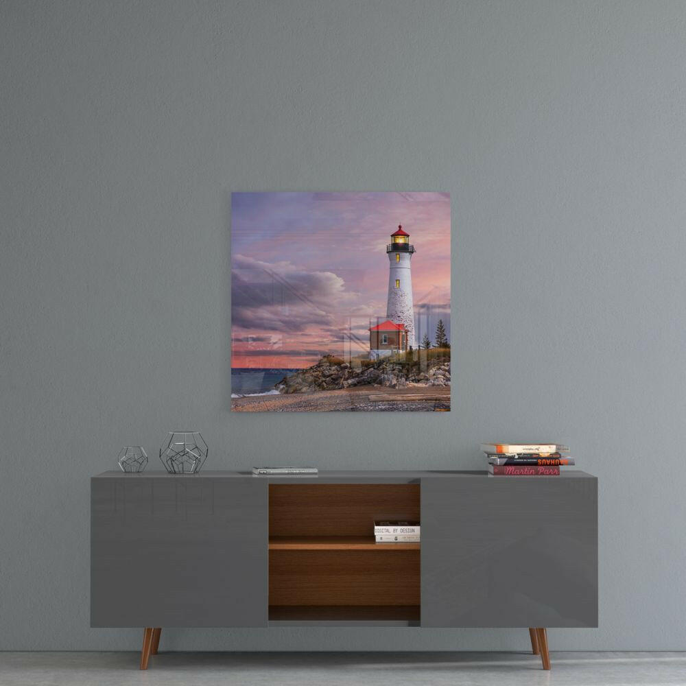Lighthouse Glass Wall Art.
