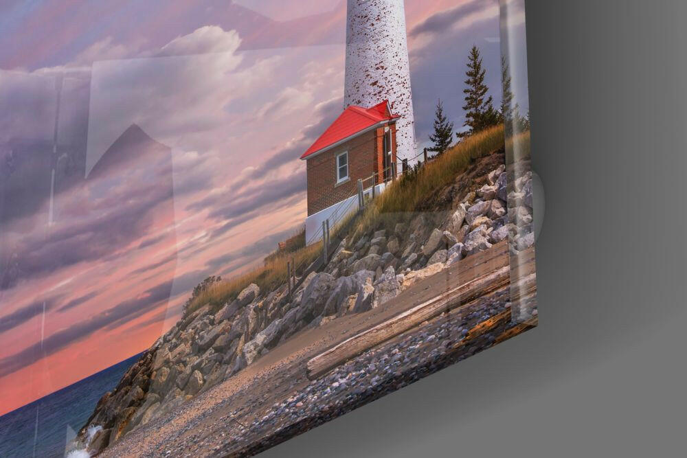 Lighthouse Glass Wall Art.