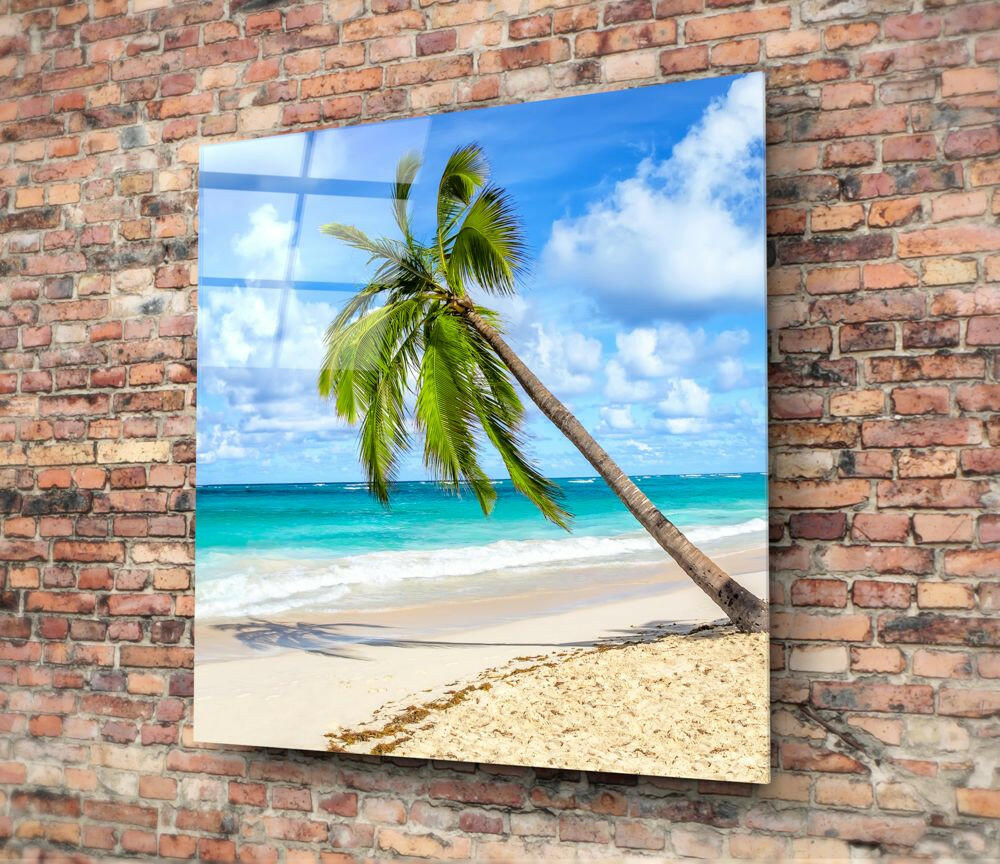 Palm Tree Glass Wall Art.