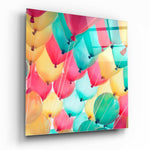 Balloons Glass Wall Art.