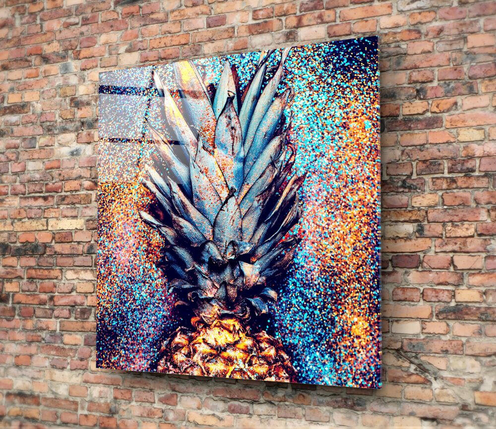 Pineapple Glass Wall Art.