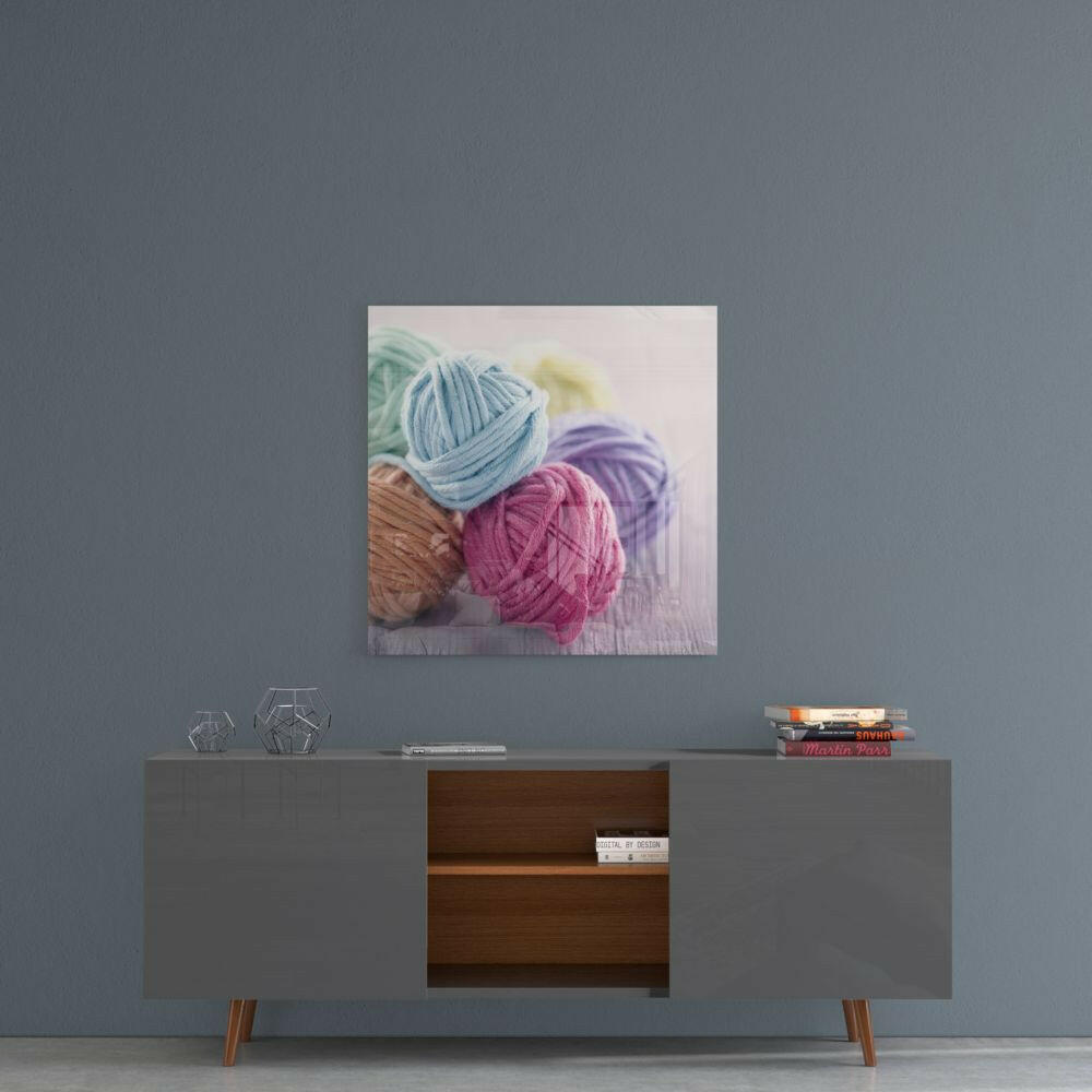 Colored Balls Glass Wall Art.