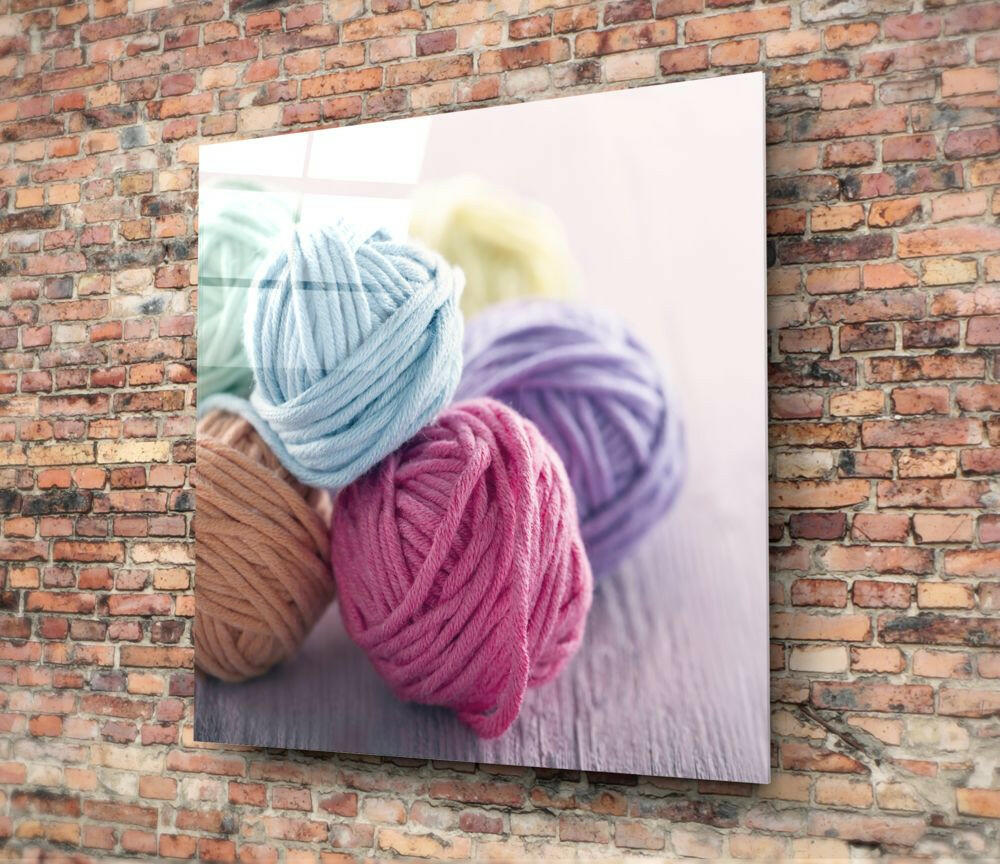 Colored Balls Glass Wall Art.