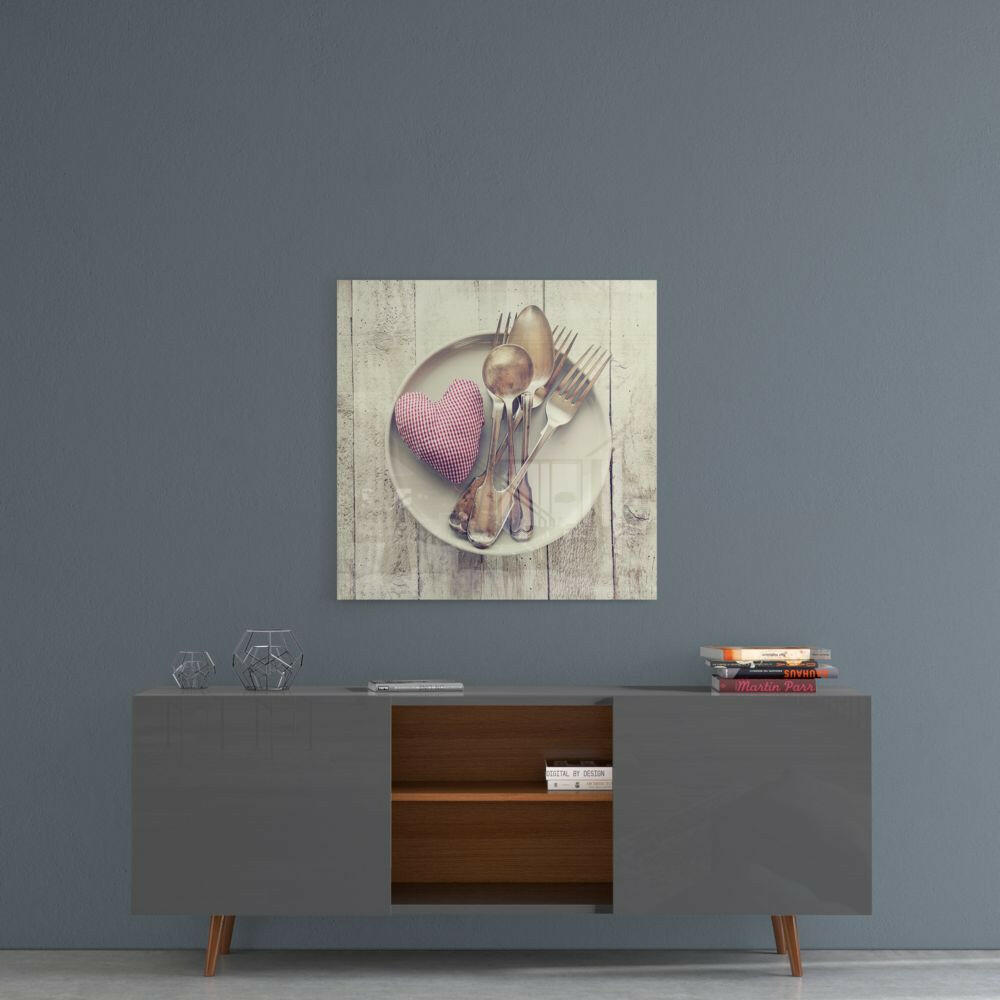 Heart Glass Wall Art.