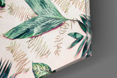 Tropical Leaves Glass Wall Art.