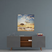 Africa (Wide Meadow) Glass Wall Art.
