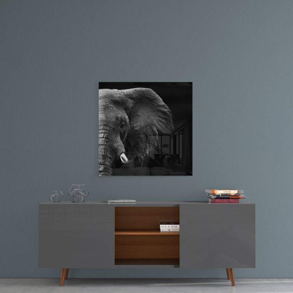 Elephant Glass Wall Art.