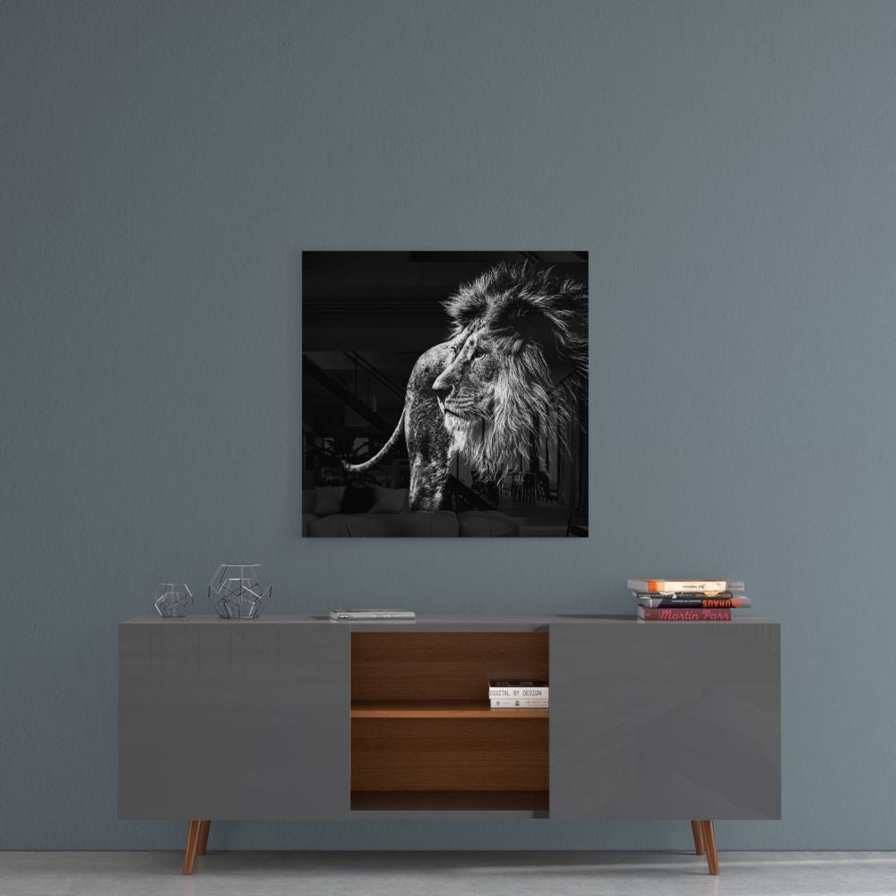 Lion Glass Wall Art.