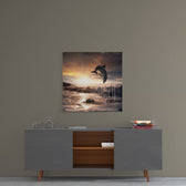 Dolphin Glass Wall Art.