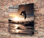 Dolphin Glass Wall Art.