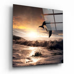 Dolphin Glass Wall Art.
