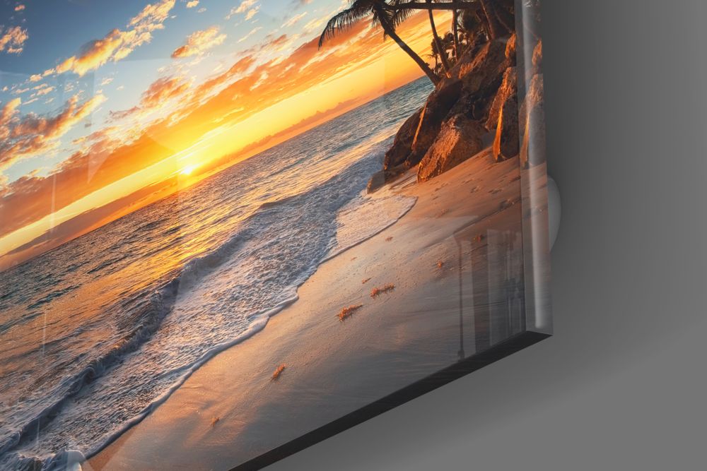 Palm Trees Glass Wall Art.