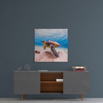 Sea Turtle Glass Wall Art.
