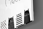 Meow (Cat) Glass Wall Art.