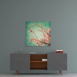 Cherry Blossom Glass Wall Art.