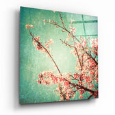 Cherry Blossom Glass Wall Art.