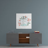 Eau De Toilette Glass Wall Art.
