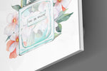 Eau De Toilette Glass Wall Art.