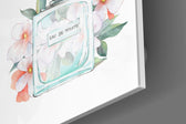 Eau De Toilette Glass Wall Art.