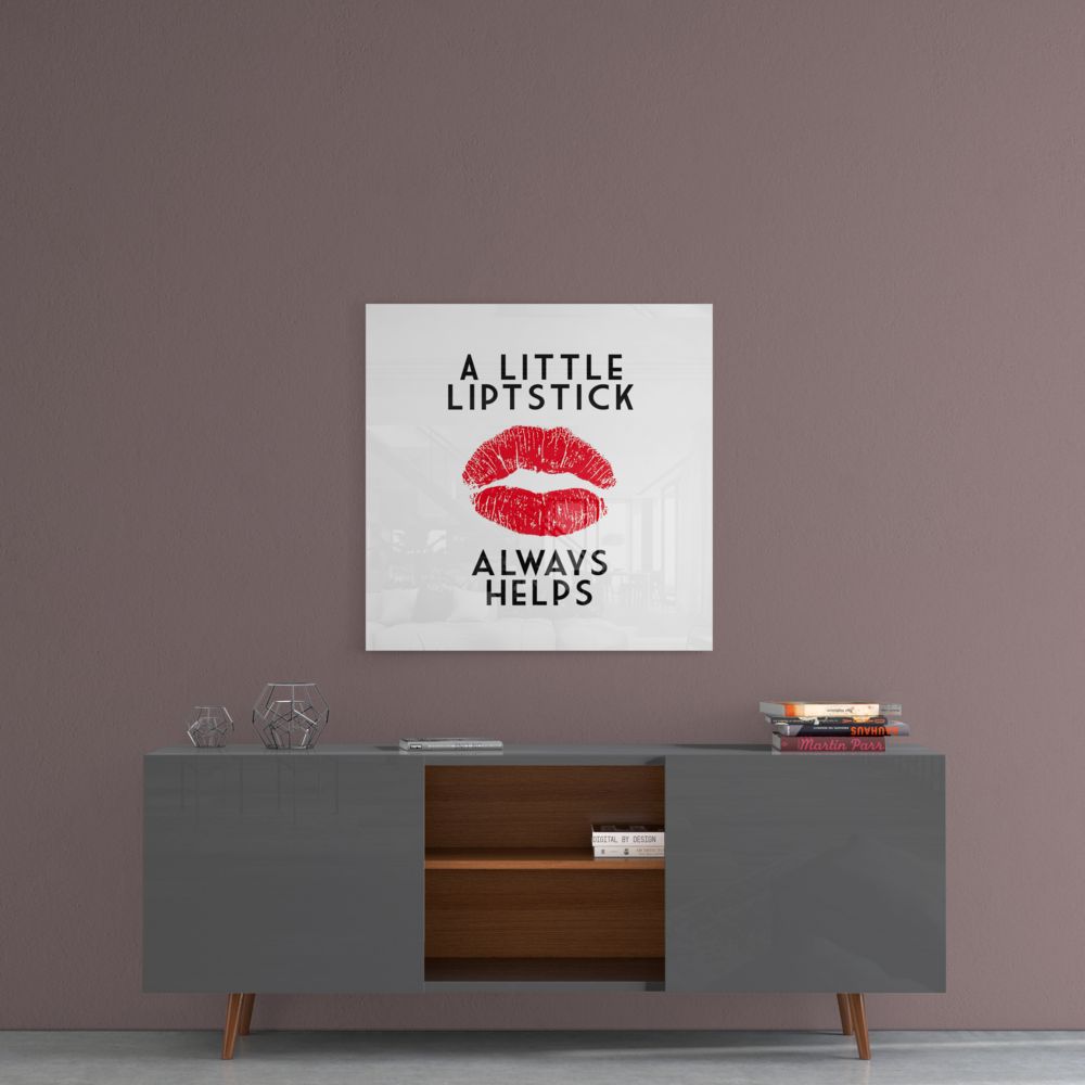 Lipstick Glass Wall Art.