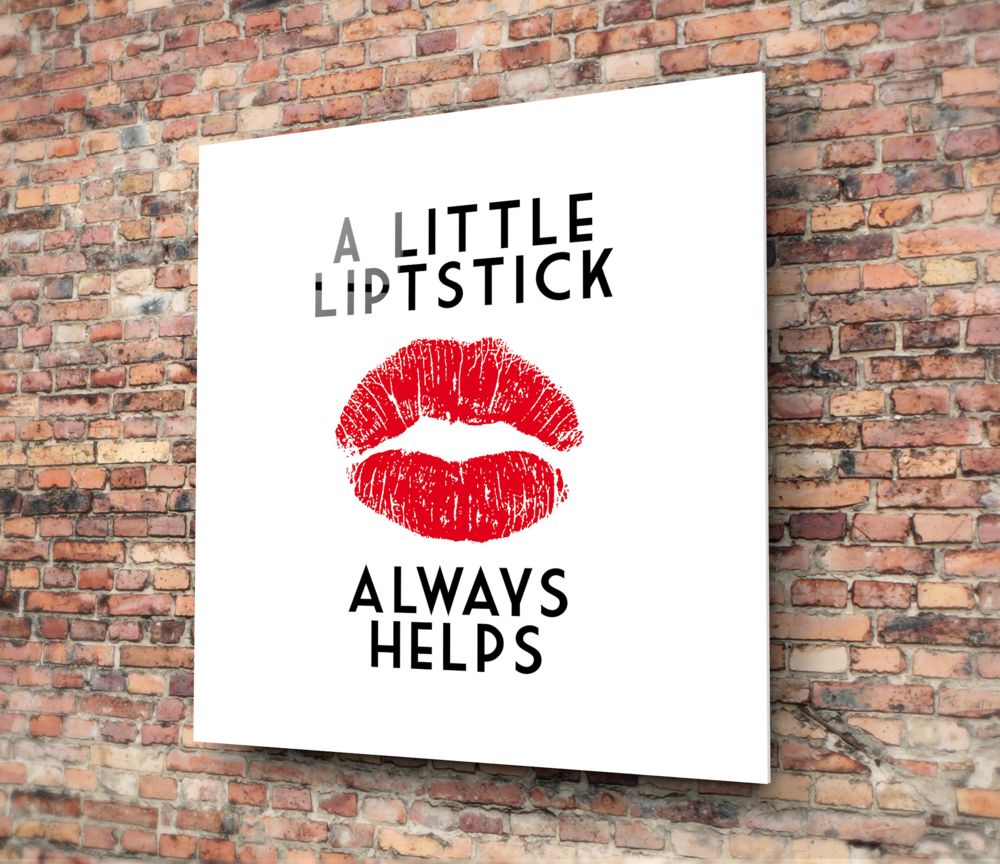 Lipstick Glass Wall Art.