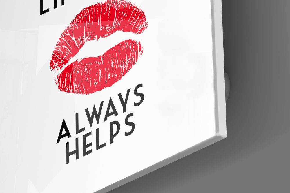 Lipstick Glass Wall Art.