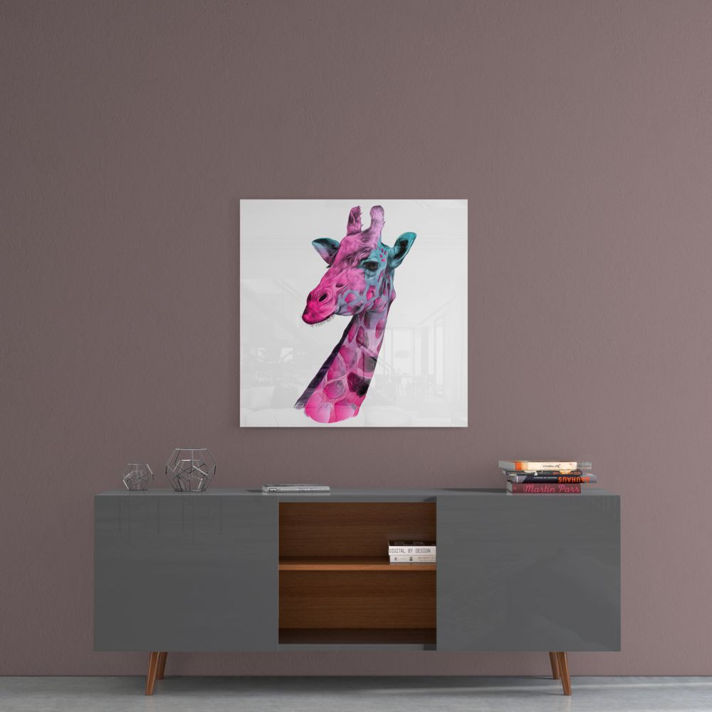 Giraffe Glass Wall Art.