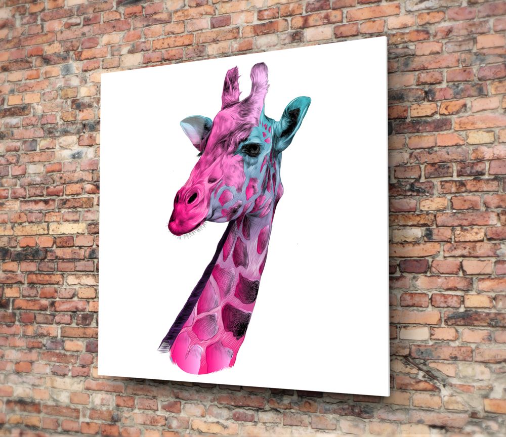 Giraffe Glass Wall Art.