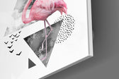 Flamingo Glass Wall Art.