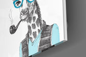 Mr. Giraffe Glass Wall Art.
