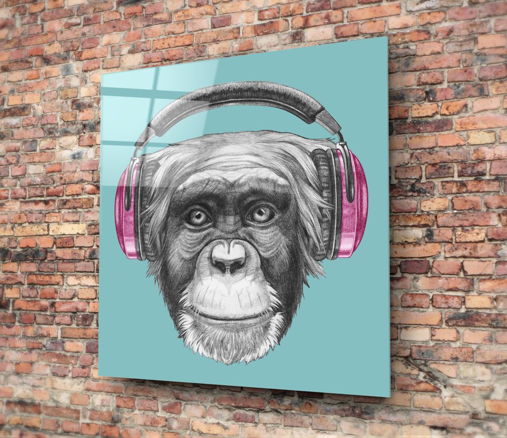 Monkey Glass Wall Art.