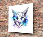 Cat Glass Wall Art.