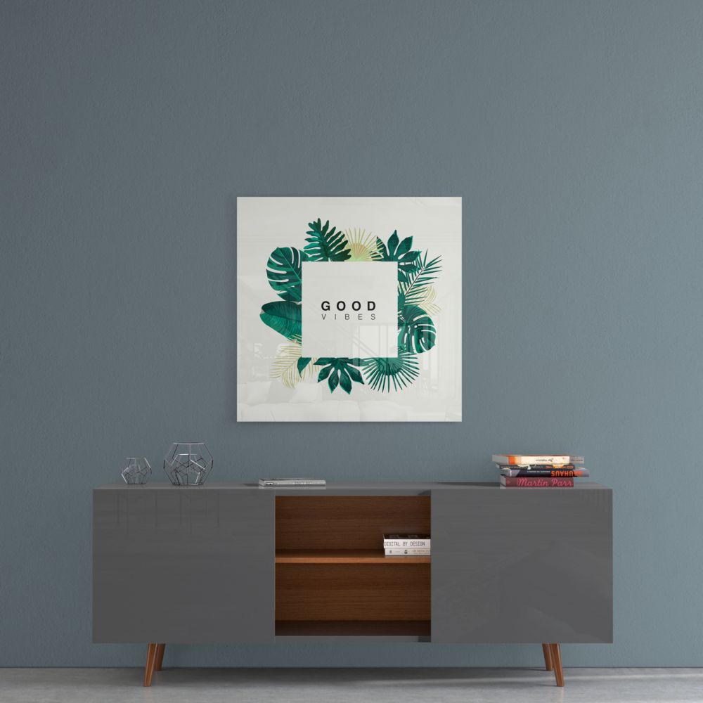 Good Feelings Glass Wall Art.