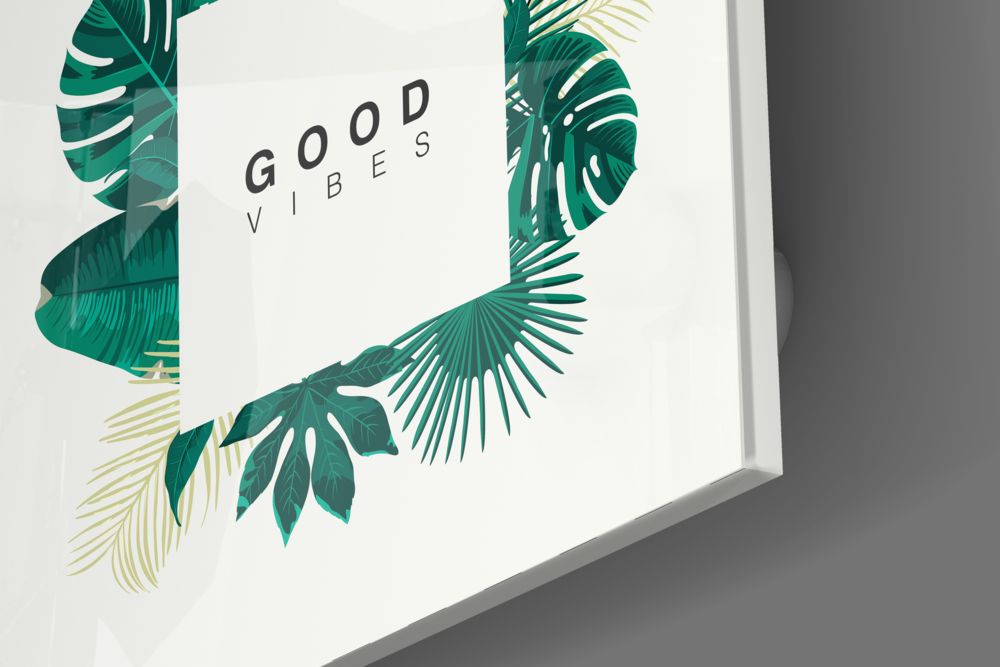 Good Feelings Glass Wall Art.