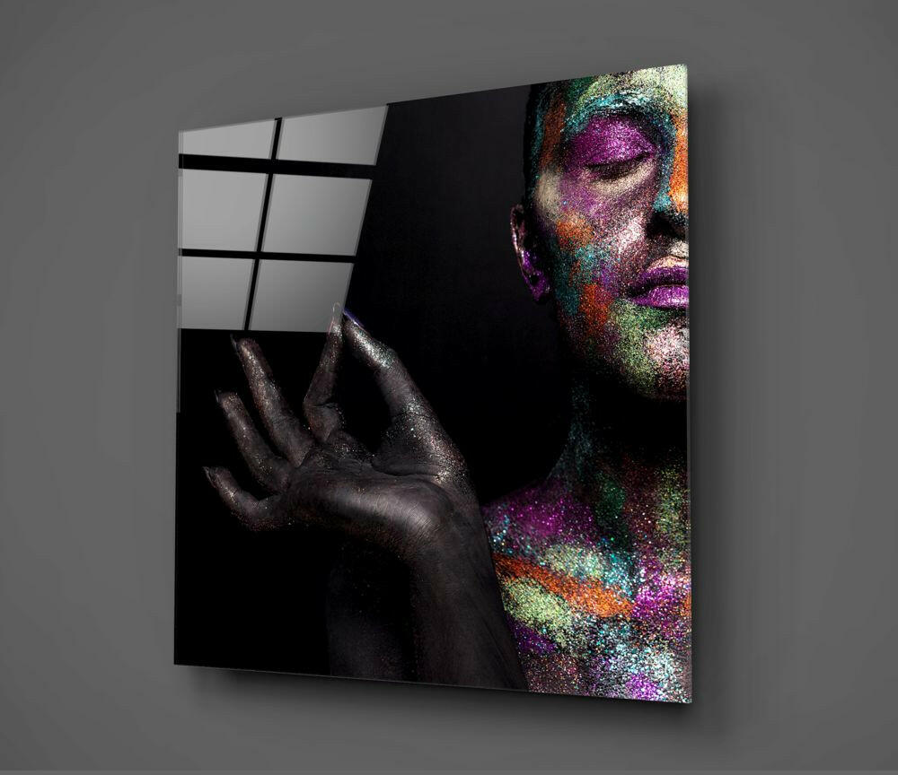 Woman Portrait Glass Wall Art.