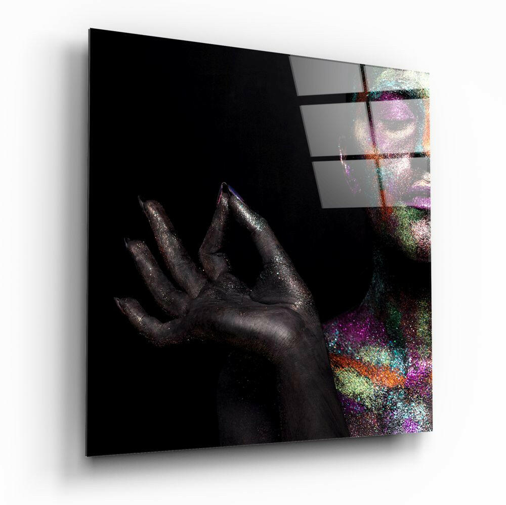 Woman Portrait Glass Wall Art.