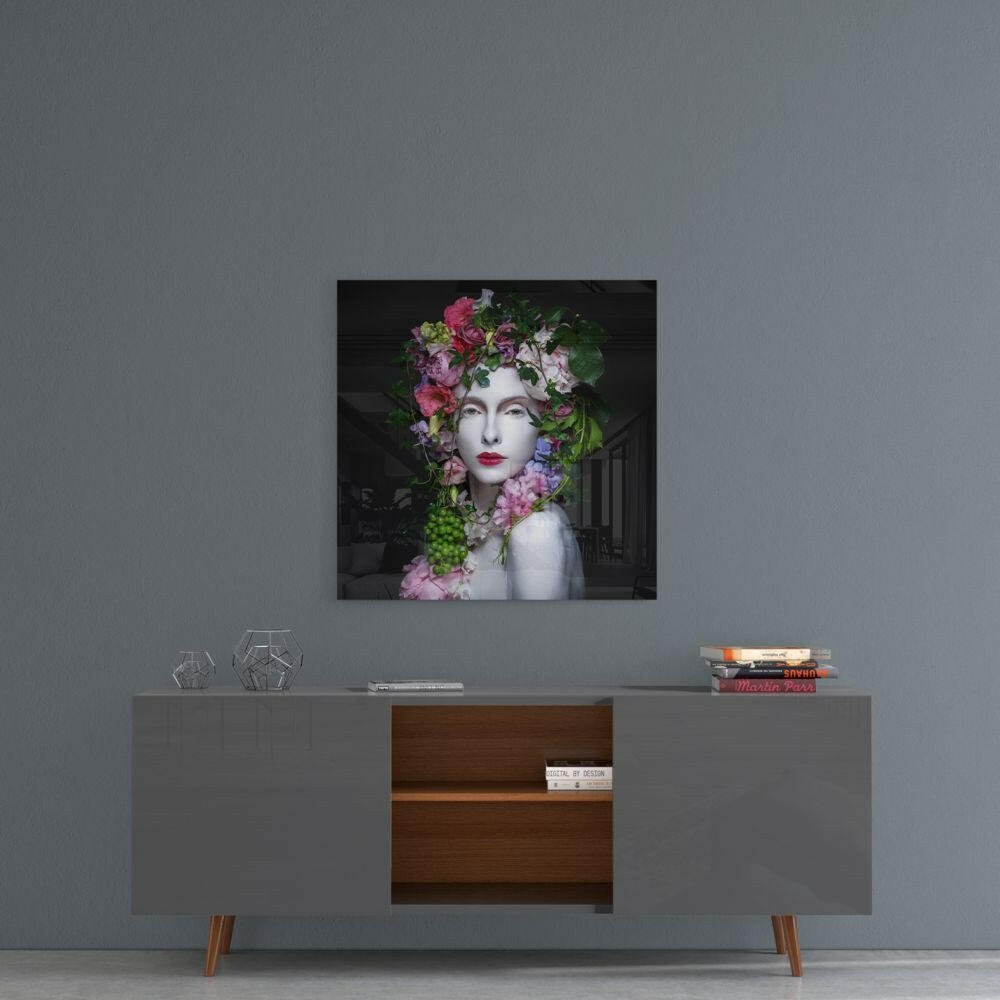 Woman Portrait 2 Glass Wall Art.