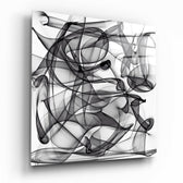 Abstract Glass Wall Art.