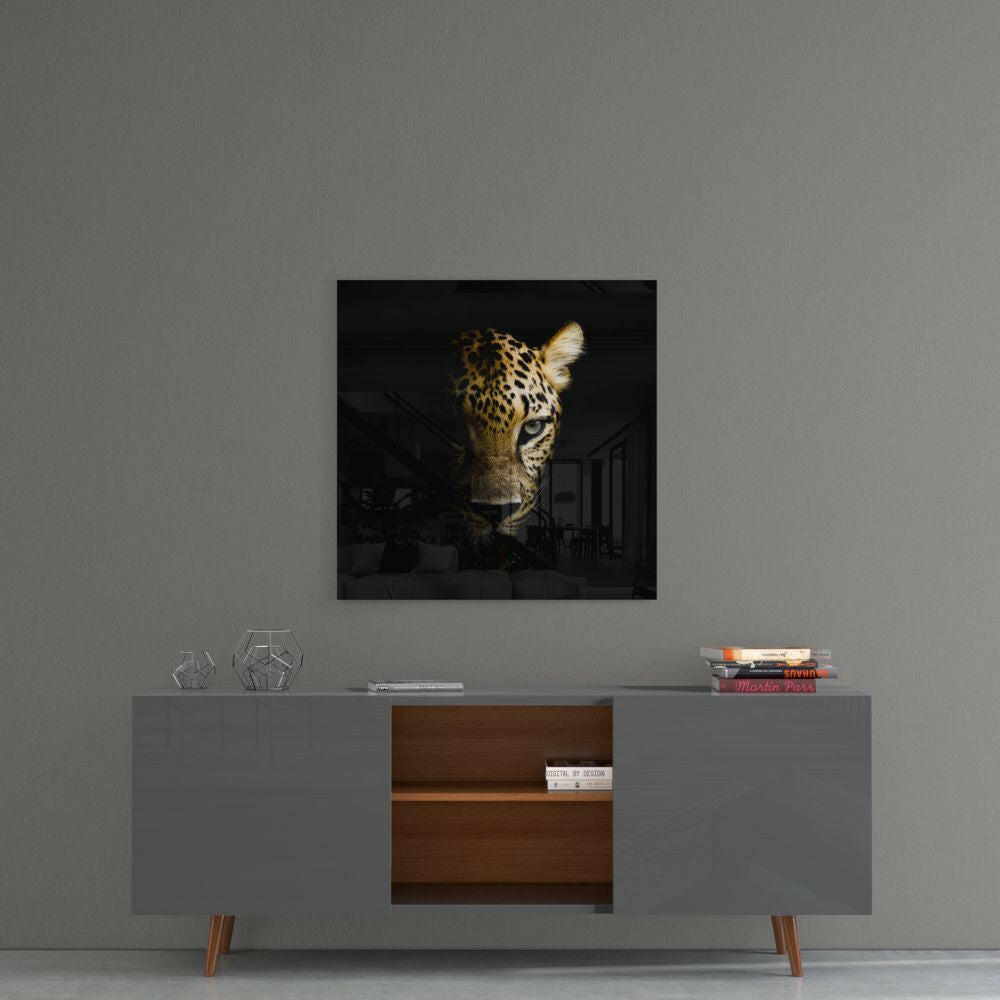 Leopard Glass Wall Art.