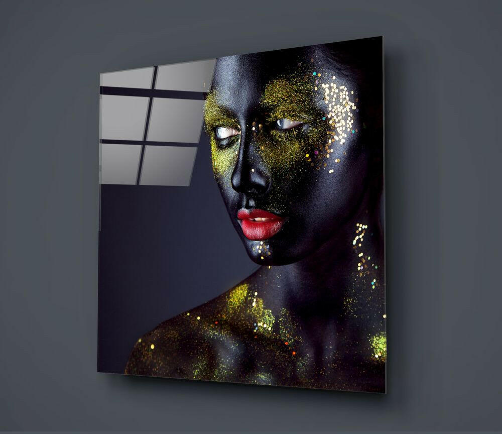 Woman Portrait 2 Glass Wall Art.