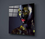 Woman Portrait 2 Glass Wall Art.