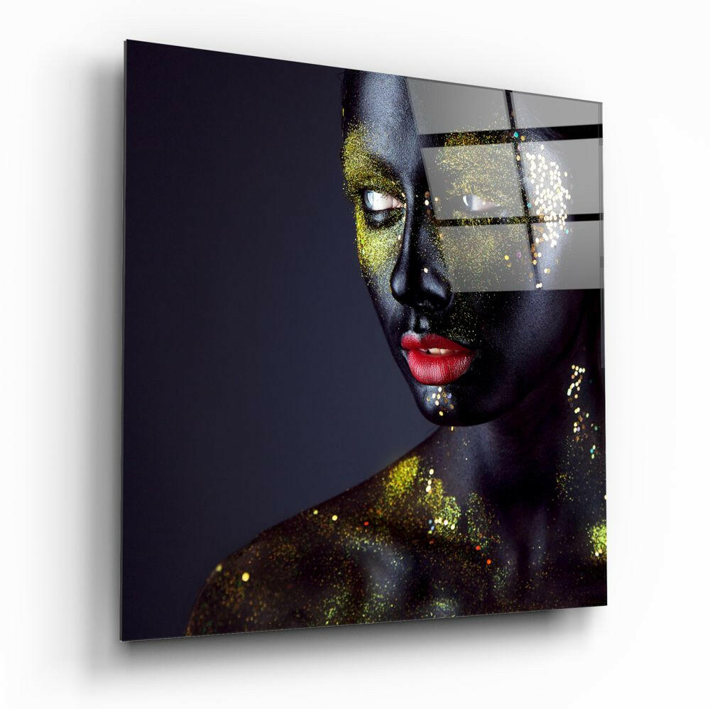 Woman Portrait 2 Glass Wall Art.