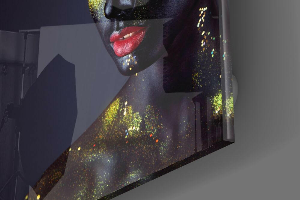 Woman Portrait 2 Glass Wall Art.