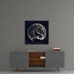 Full Moon Glass Wall Art.