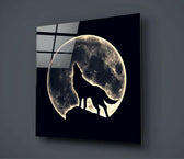 Full Moon Glass Wall Art.